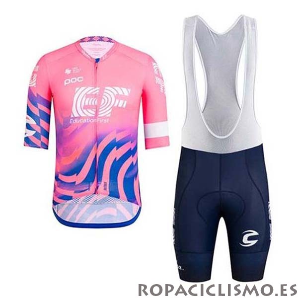 2020 Maillot EF Education First Tirantes Mangas Cortas Rosa